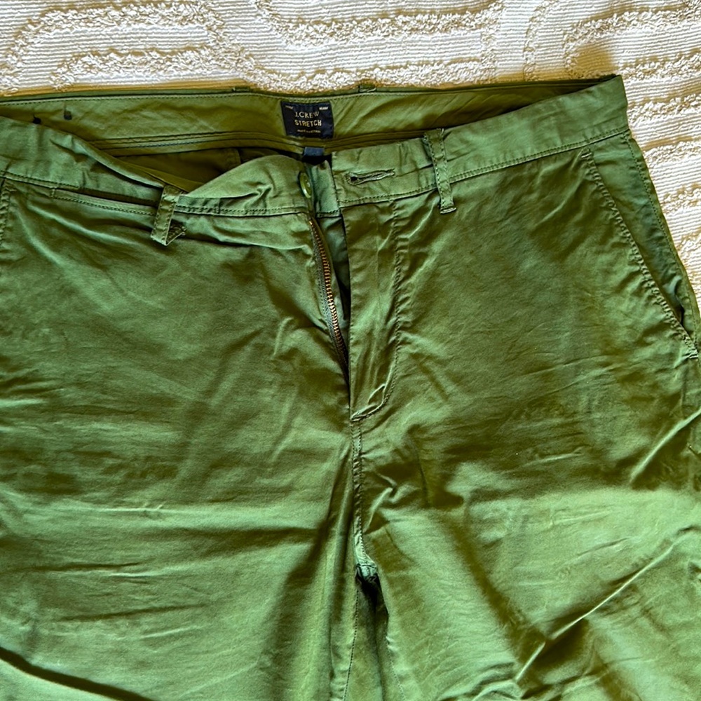 J.Crew Men’s 770 Stretch Fit Pants 33Wx32L, Olive